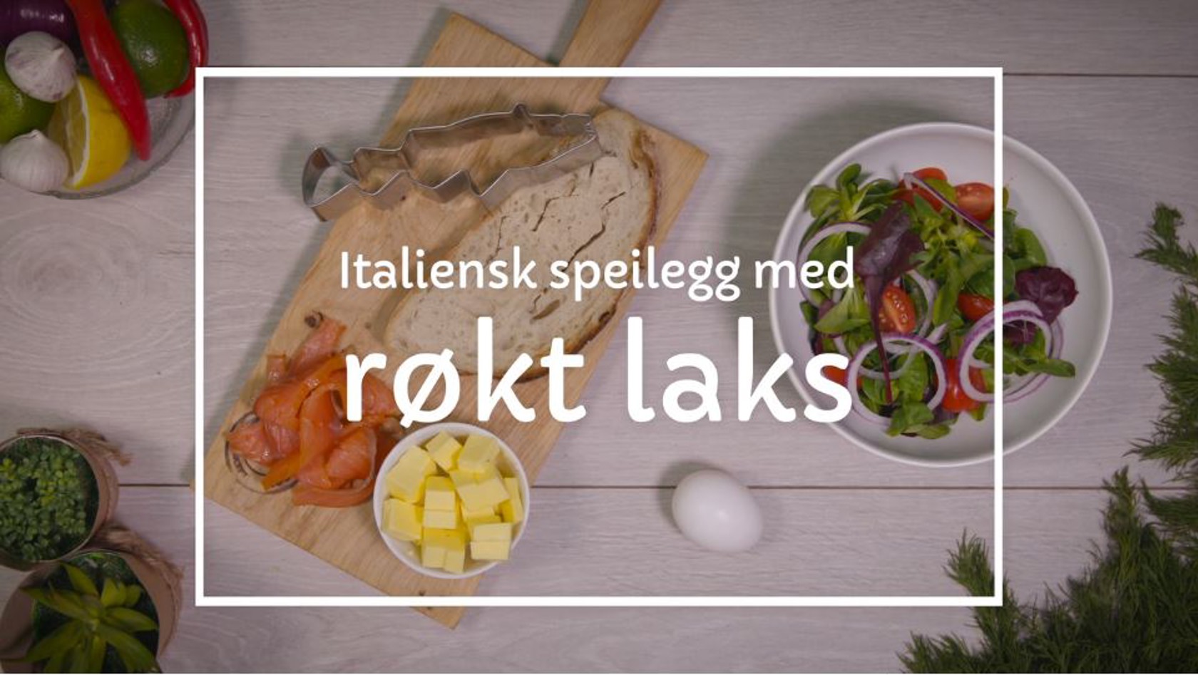 Italiensk speilegg med røkelaks