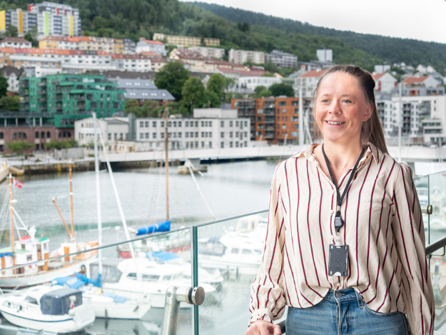 Astri at the head office in Bergen