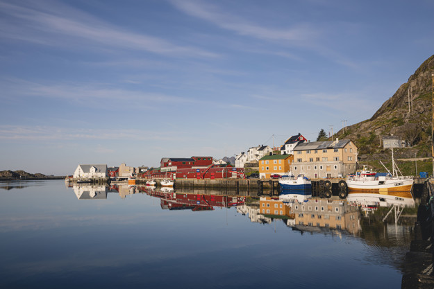 Utsikt av fabrikken i Stamsund